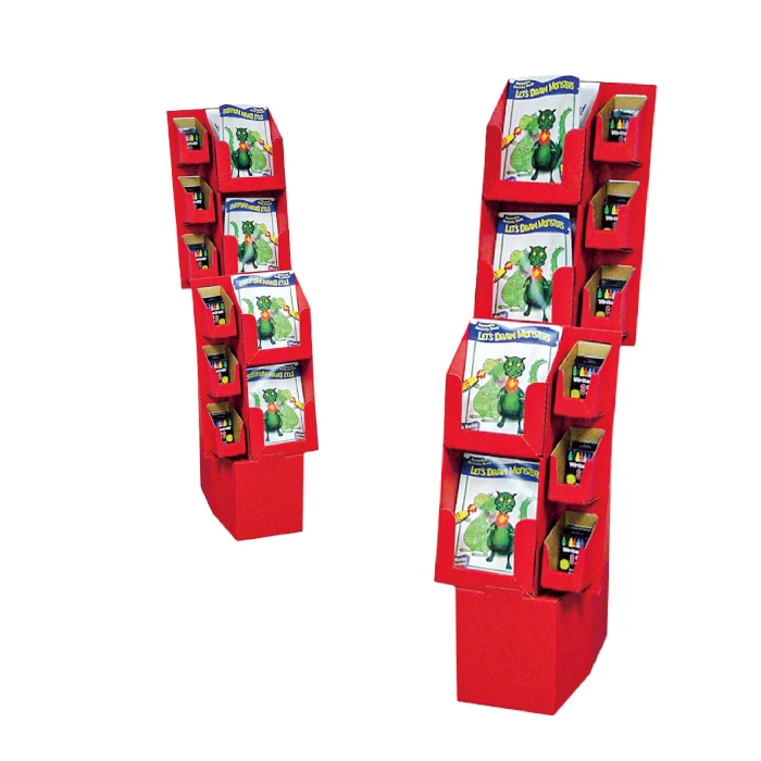 Custom Corrugated Cardboard Book Display Rack