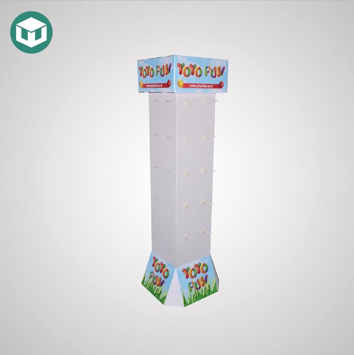 Espositore al dettaglio portatile in cartone con ganci